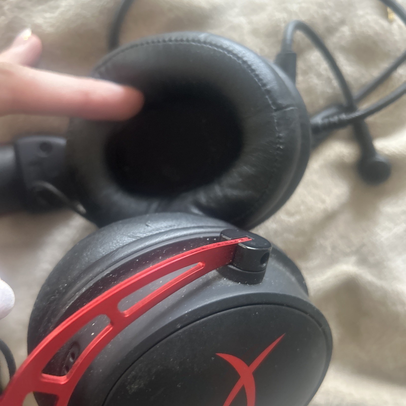 HyperX Cloud Alpha Gaming Headset Red- Preowned Audio Cable