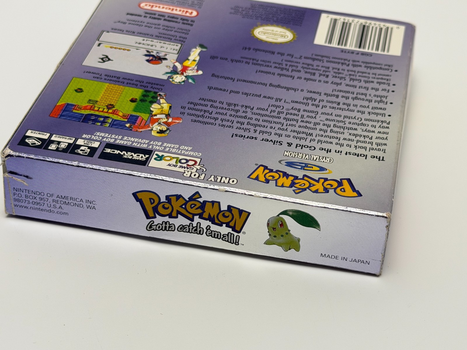 Pokemon Crystal Version (Nintendo Game Boy Color) Complete in se{ies ERROR Box