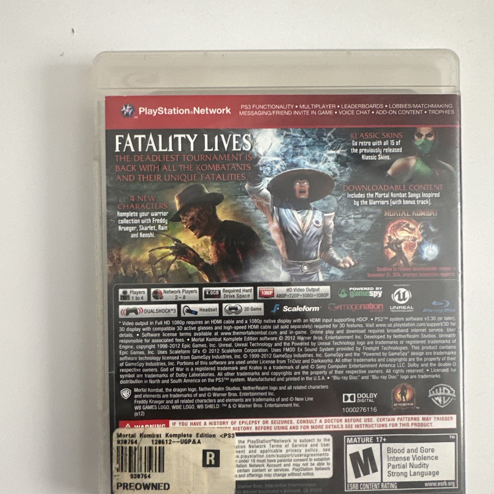Mortal Kombat — Komplete Edition (Sony PlayStation 3, 2012)