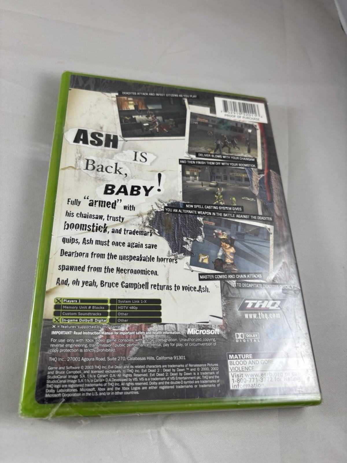 Evil Dead: A Fistful of Boomstick (Microsoft Xbox, 2003) NEW ***READ DETAILS!***