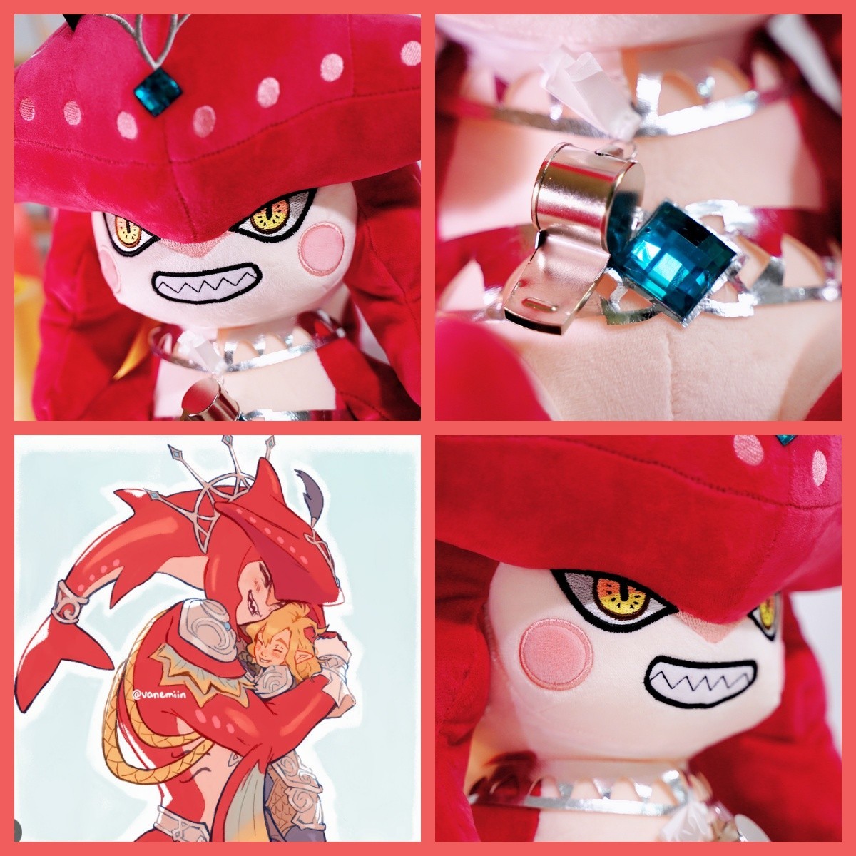 Zelda Tears of the Kingdom Sidon Plush Doll – Handmade 40cm Game Collectible Mer