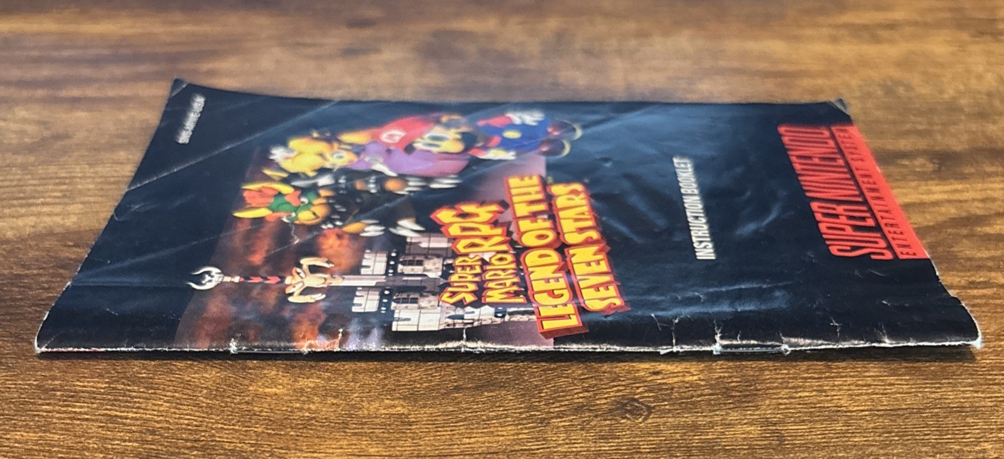 Super Mario RPG Legend of the Seven Stars Nintendo SNES Instruction Manual Only