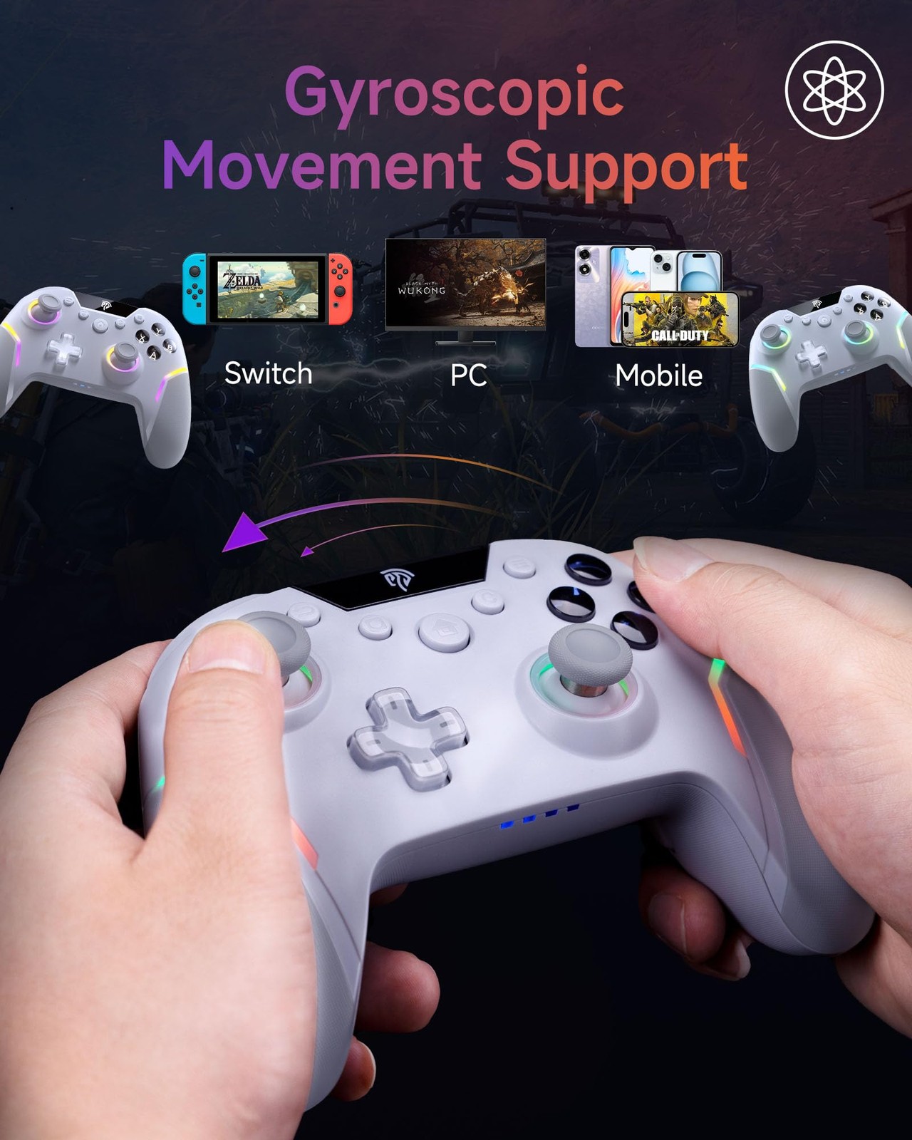 X20 Wireless PC Controller with 4 Back Paddles, Hall Joysticks, Dual-Mode Tri…