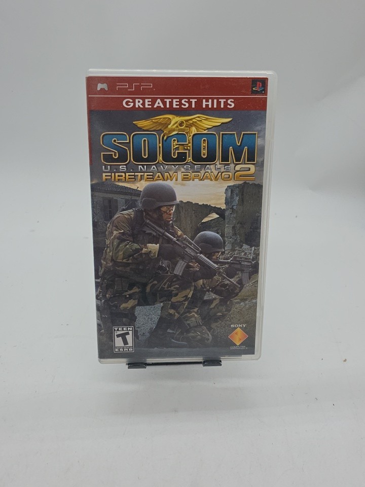 SOCOM U.S NAVY SEALS (FireTeam Bravo 2) GREATEST HITS Sony PSP Complete Cib Mint