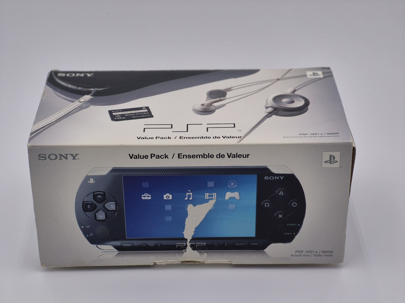 Sony PSP-1001 Black Handheld Console Bundle w/ Adapter, USB, Case UMD NTSC