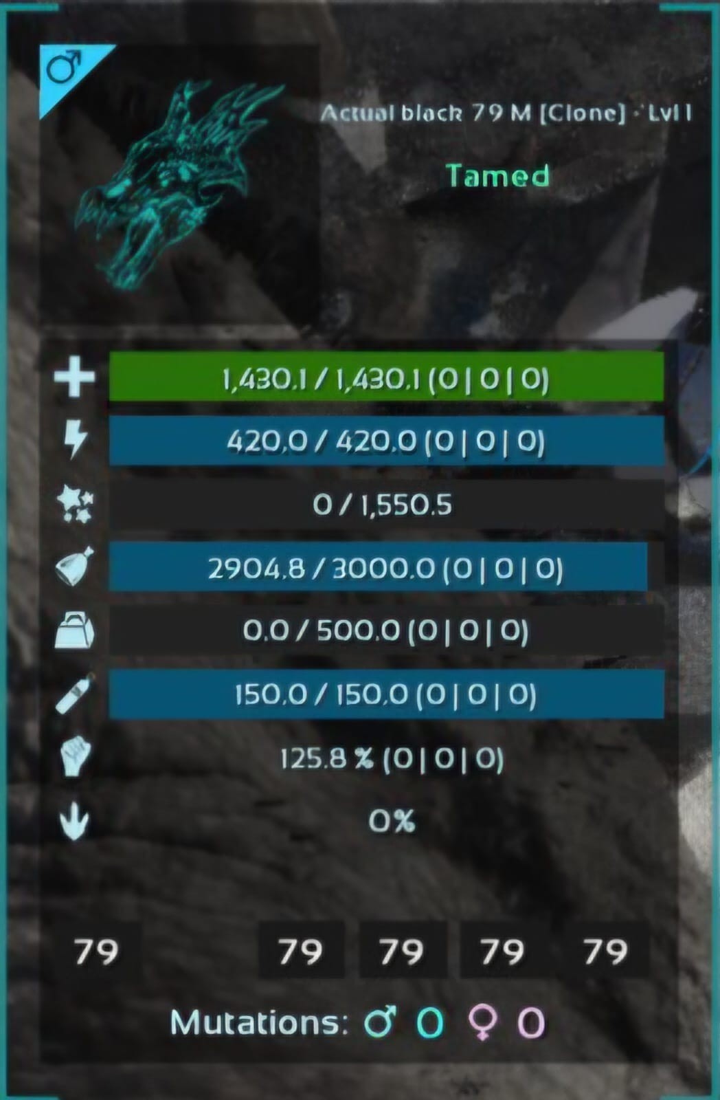Ark Ascended Pve official Ossidon Pair Clone Level 01 Black Id79 PC/XBOX/PS5
