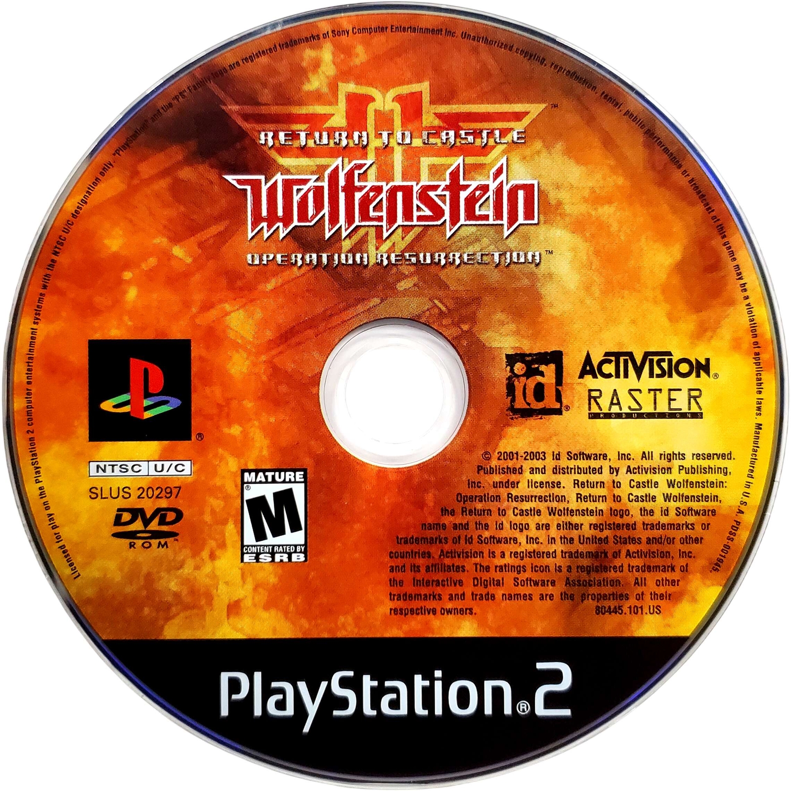 Return To Castle Wolfenstein – Sony Playstation 2 Pristine Tested Authentic