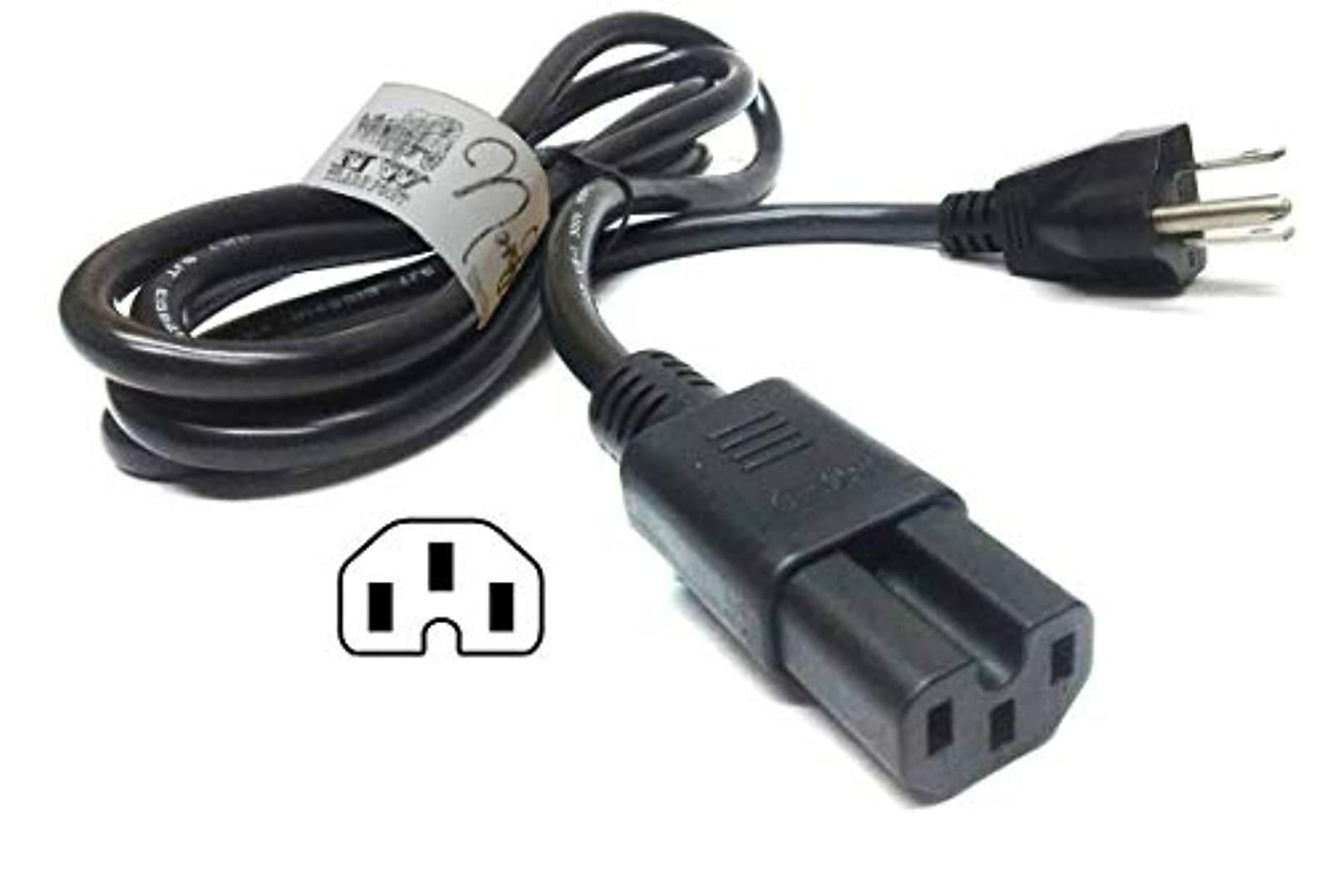 6FT AC Power Cord For Xbox 360 203W Notched Cable Ce 15