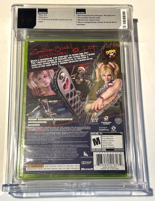 Lollipop Chainsaw Xbox 360 WATA Graded 9.8 A++