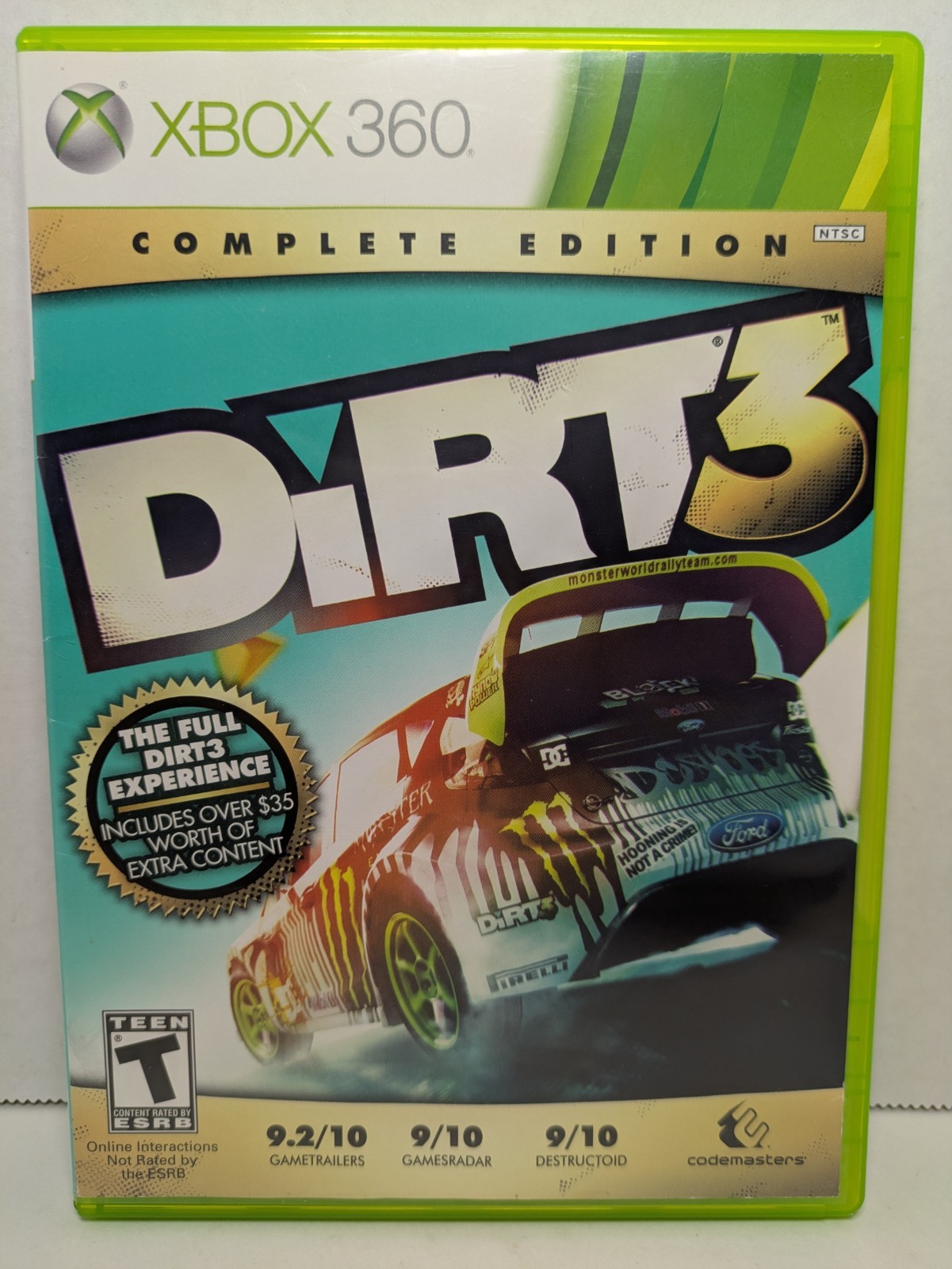 DiRT 3 — Complete Edition (Microsoft Xbox 360, 2012) No Manual Tested Working