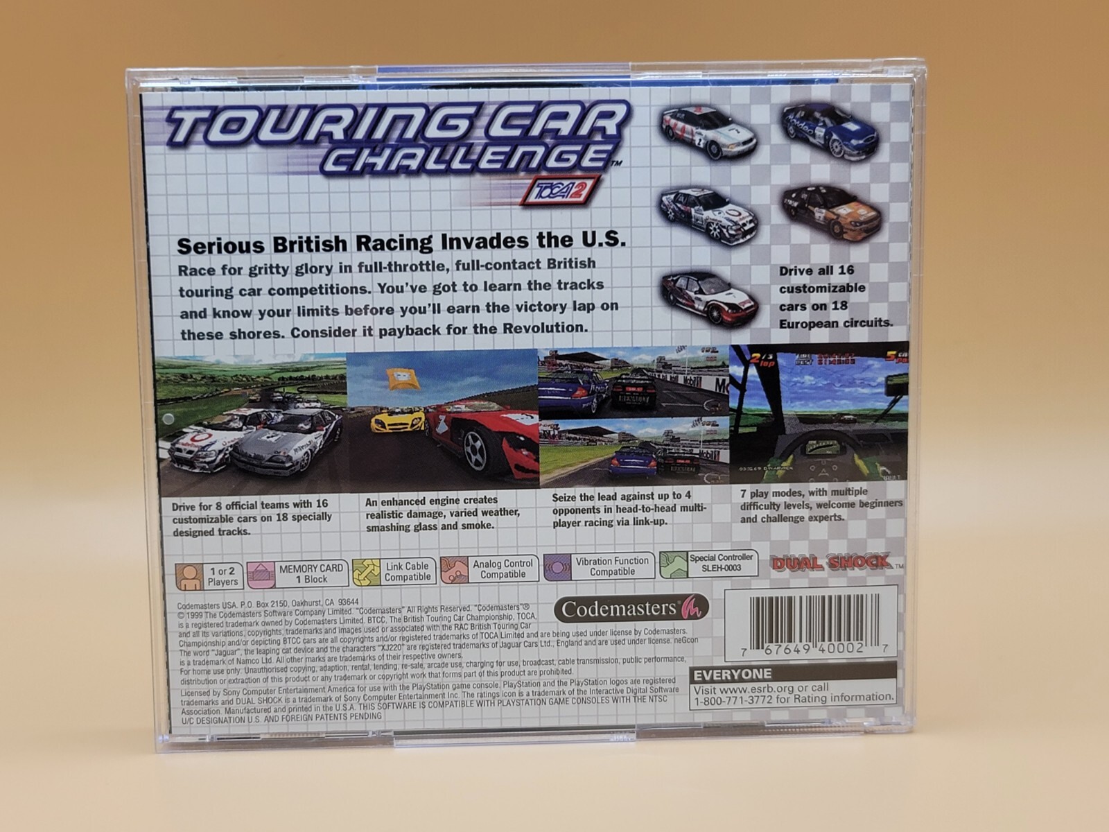 TESTED TOURING CAR CHALLENGE TOCA 2 PLAYSTATION 1 PS1 RARE BLACK LABEL COMPLETE