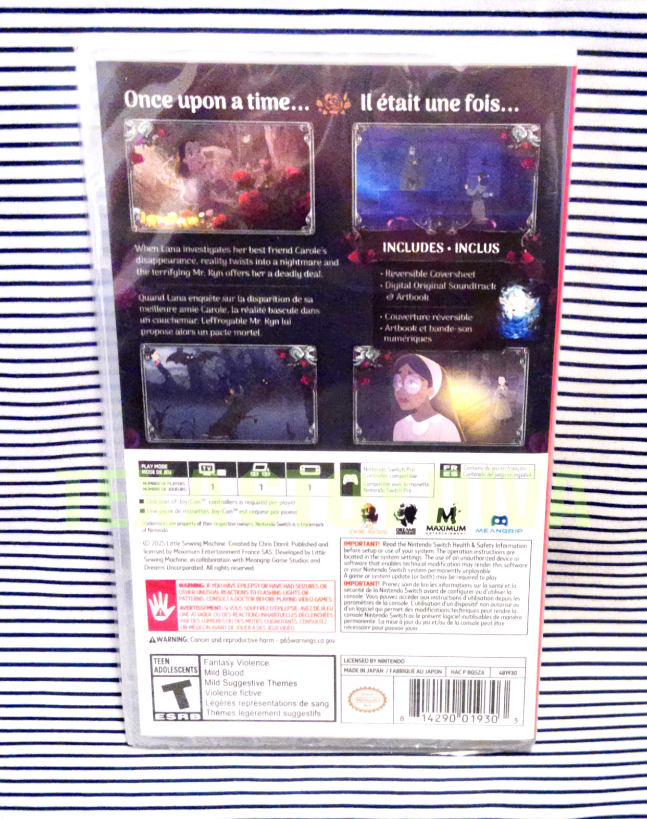 Nintendo Switch Bye Sweet Carole Rated T Horror Video Game SEALED —-READ—-