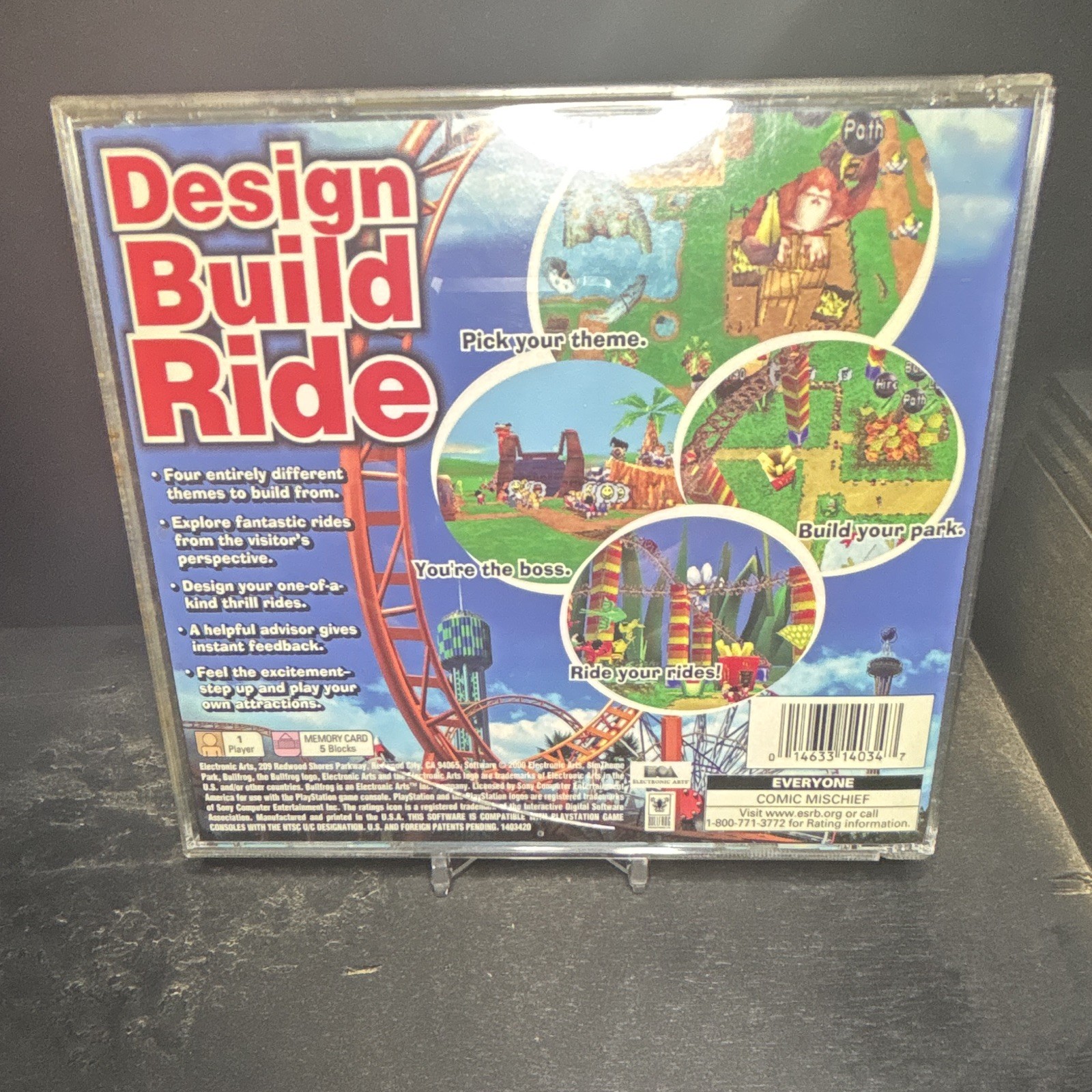 Electronic Arts SimTheme Park PS1 Simulation E NTSC-U/C (US/CA) w/ Manual CIB