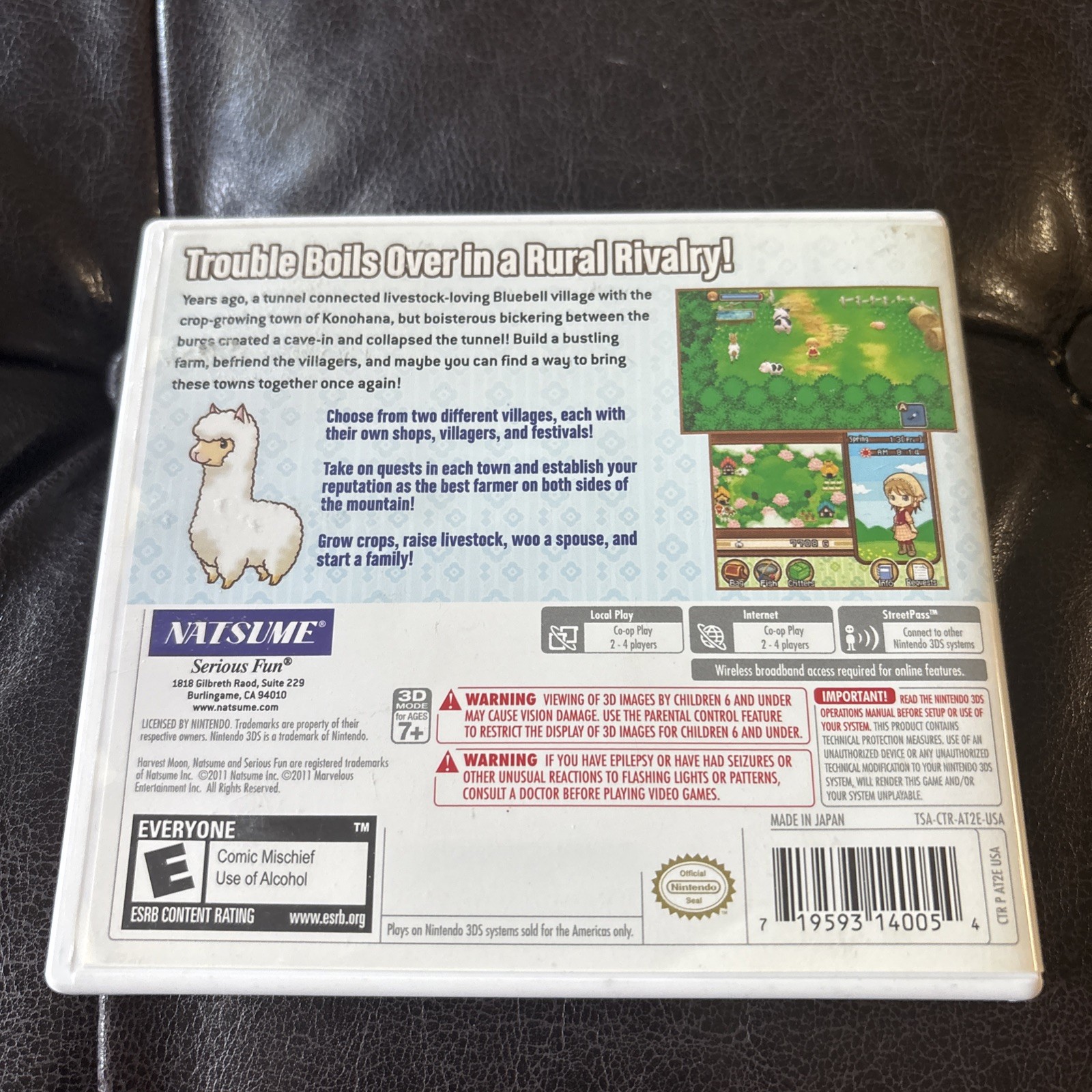 Harvest Moon 3D: The Tale of Two Towns (Nintendo 3DS, 2011)