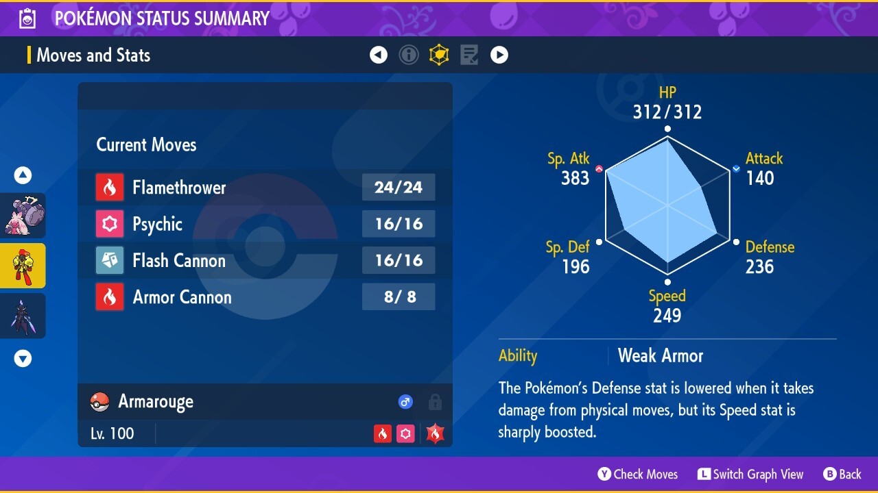 Pokemon Scarlet Violet Ultra Shiny 6IV Armarouge Fast Trade – FREE Masterball