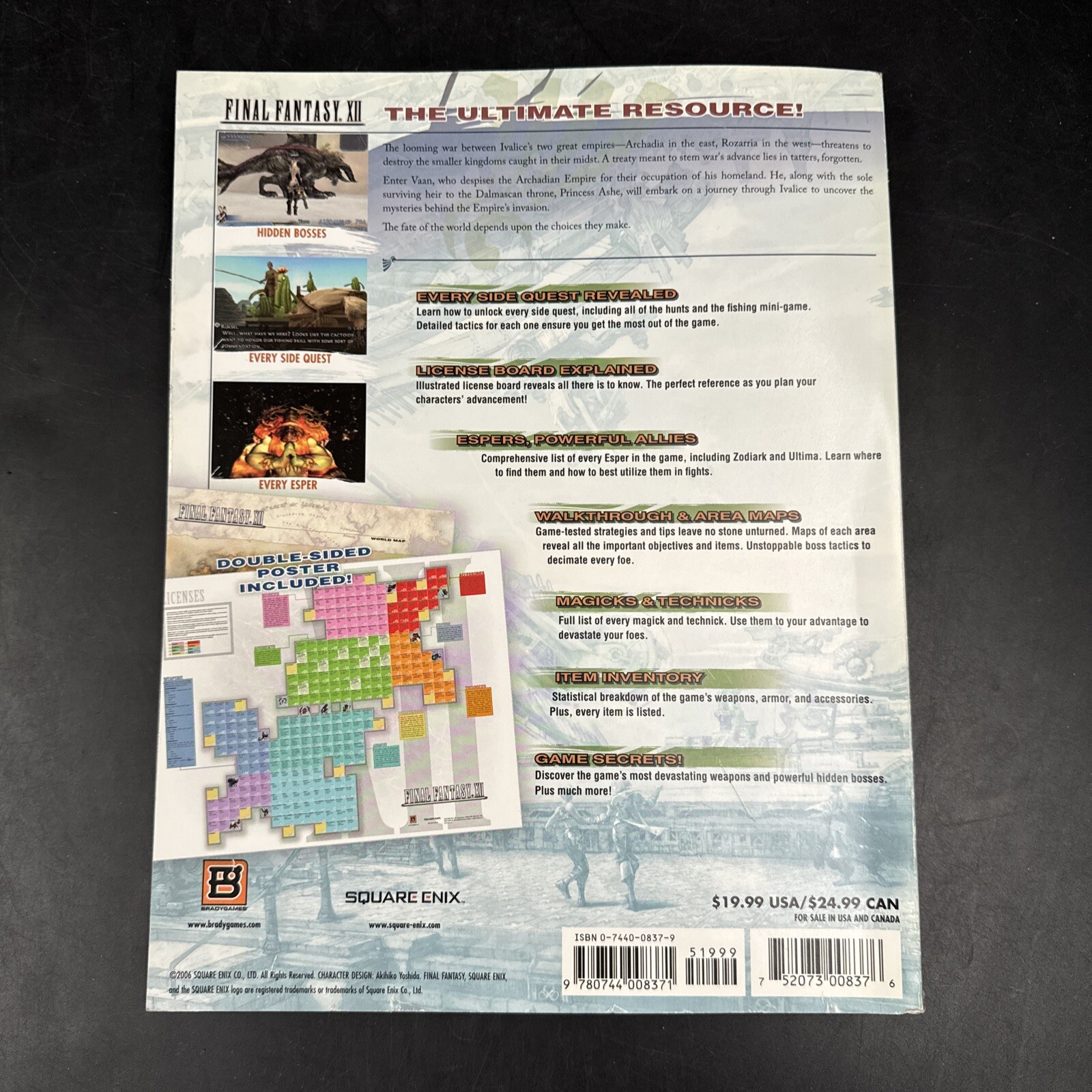 Final Fantasy XII BradyGames Official Strategy Guide Paperback Book Role Playing
