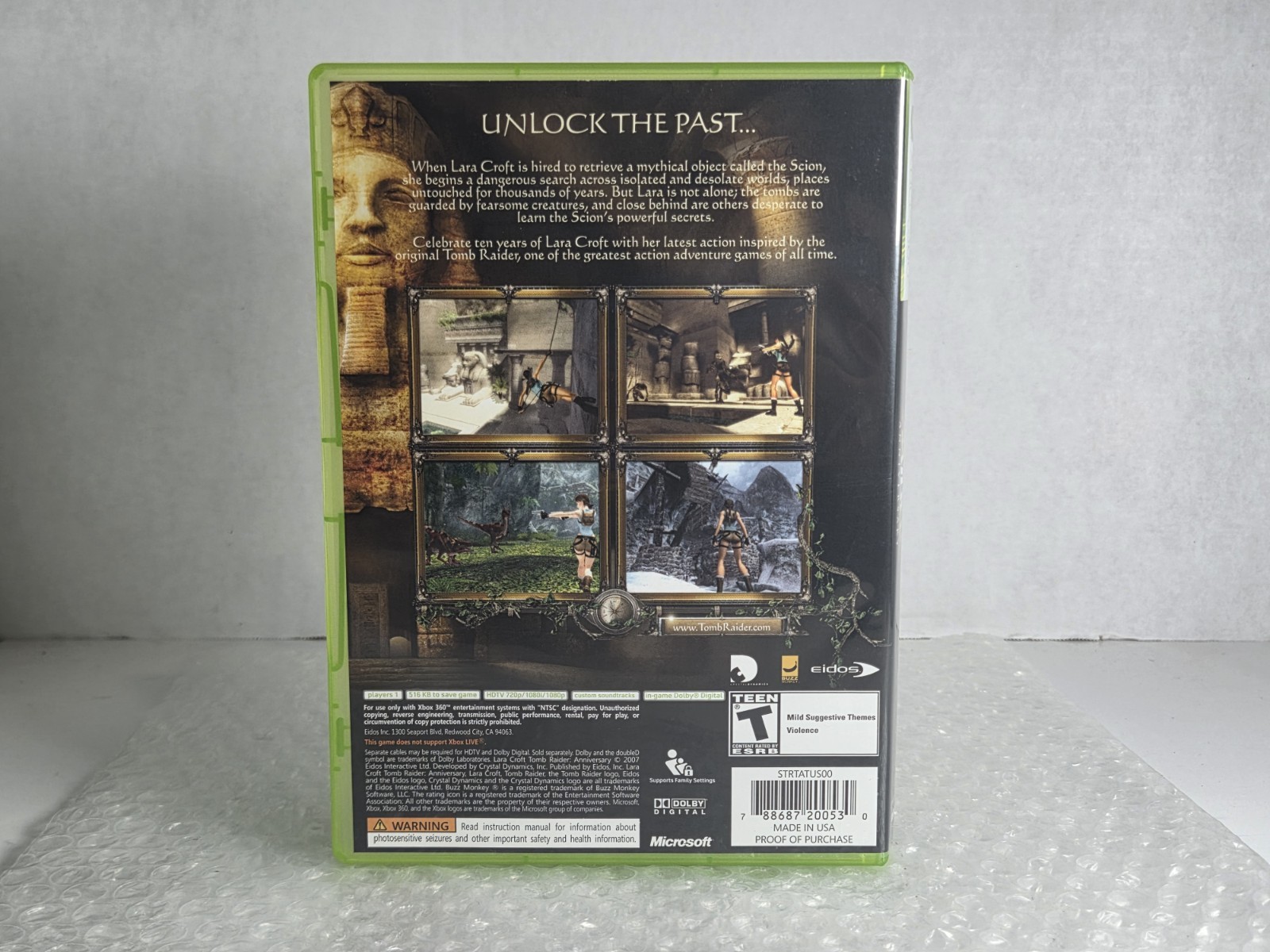 Lara Croft: Tomb Raider Anniversary Xbox 360 Microsoft 2007 Complete Tested Edio