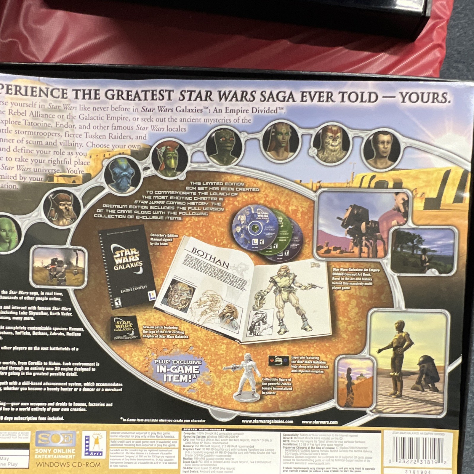 Sony Online Star Wars Galaxies An Empire Divided Collector’s Edition PC 2003