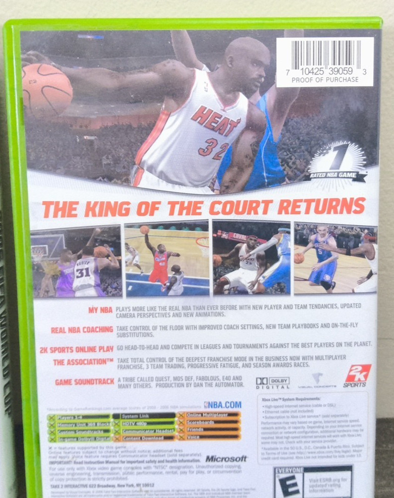 Microsoft Original Xbox 2 pack FIFA WORLD CUP GERMANY 2006 AND NBA 2K7