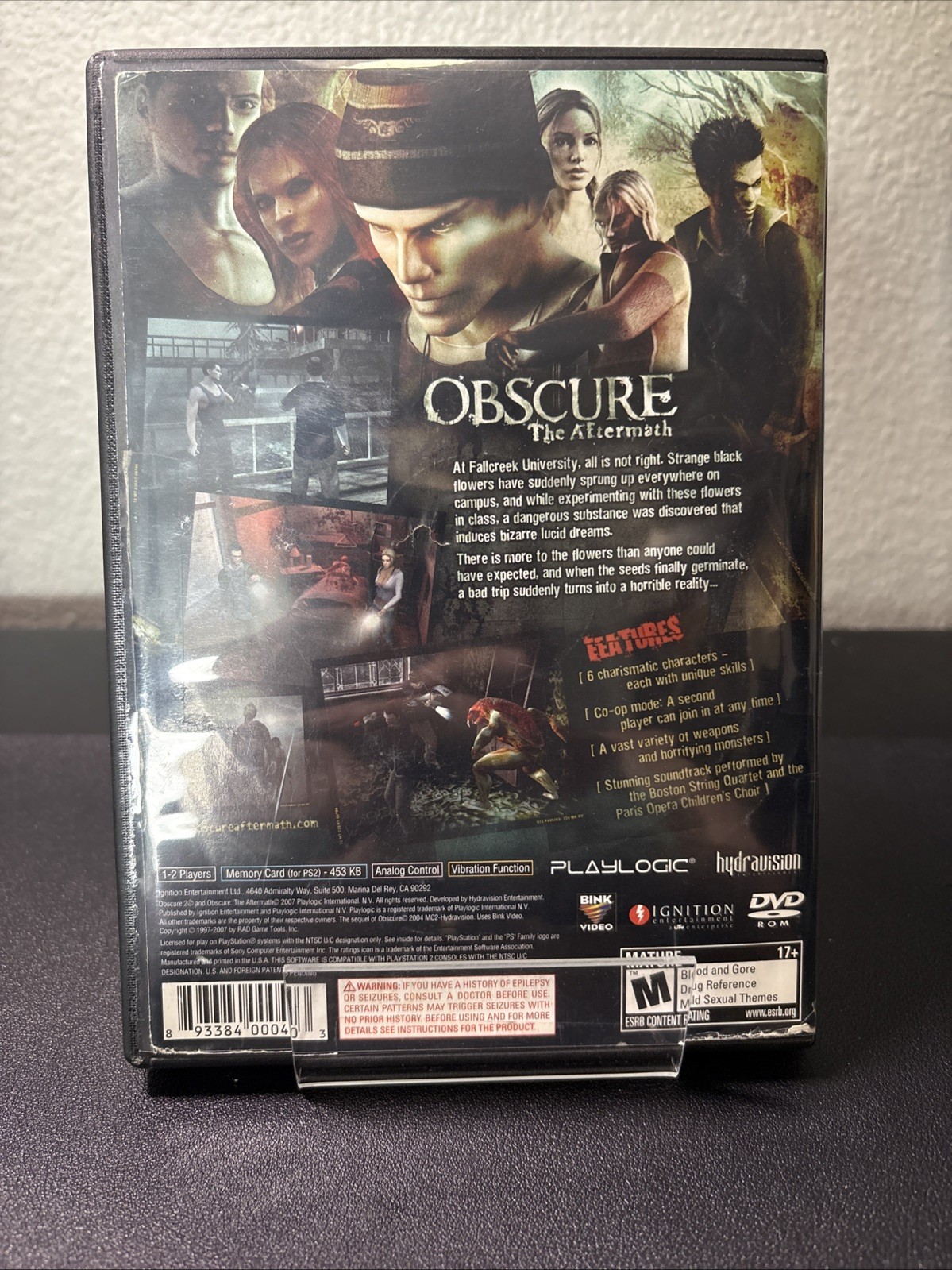 Obscure: The Aftermath (Sony PlayStation 2, 2008) CIB Tested Working See Pics