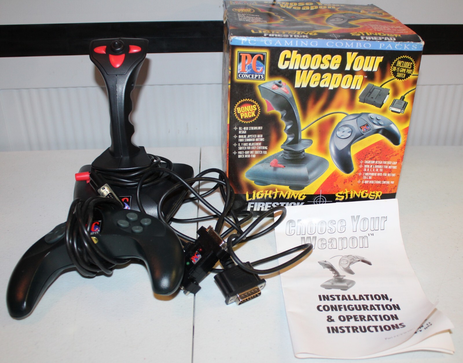 Vintage Lightning FireStick+Stinger FirePad PC Gaming Joystick Gamer Controllers