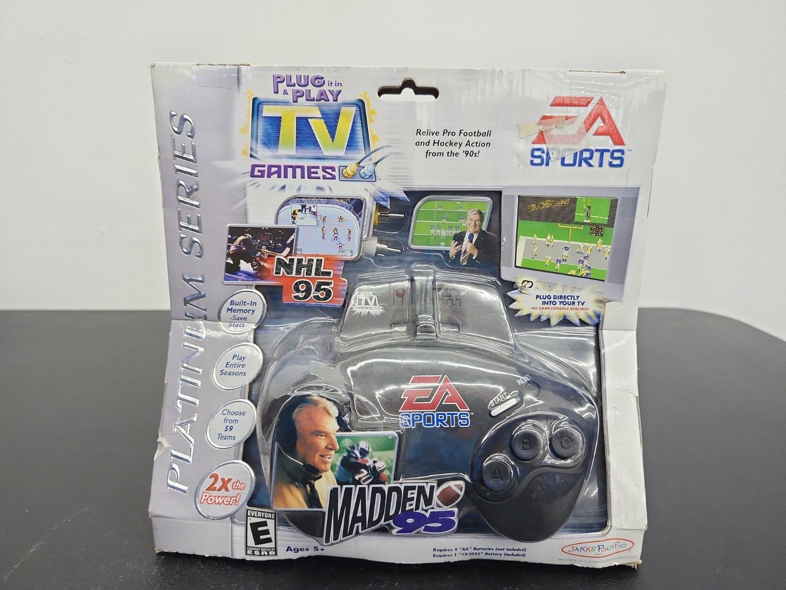 EA Sports John Madden 95 NFL NHL Plug and Play Game Jakks Pacific in Box NIB