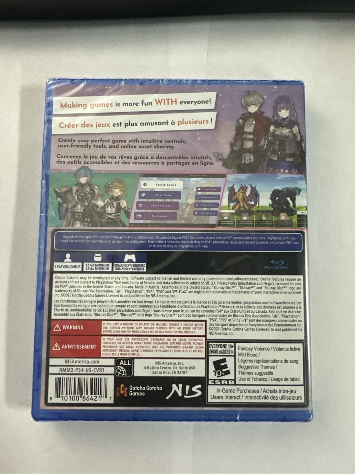 Brand New Sealed RPG Maker With PS4 PlayStation 4 with PS5 Upgrade