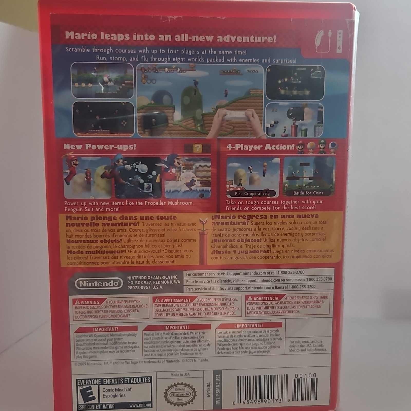 Nintendo Wii New Super Mario Bros. Wii DVD Keep Case Only