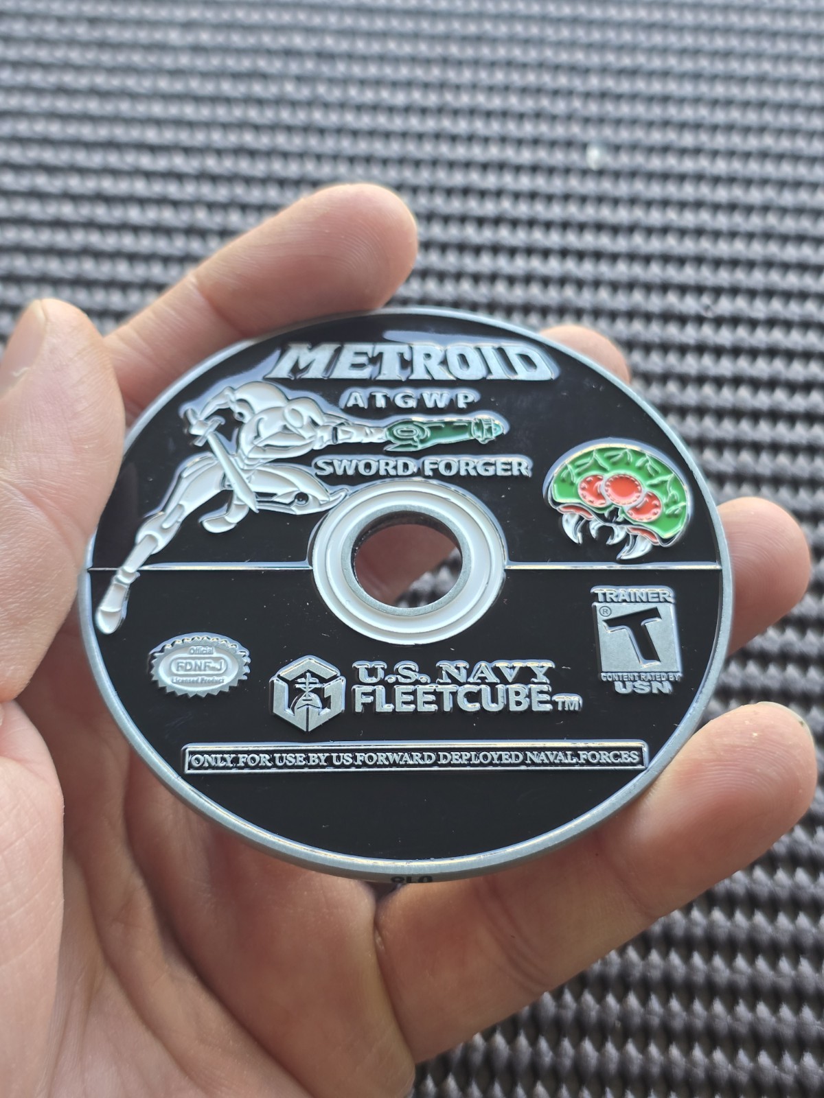 Nintendo Metroid Challenge Coin Medal Gamecube Rare Promo US NAVY GC NES Type 2