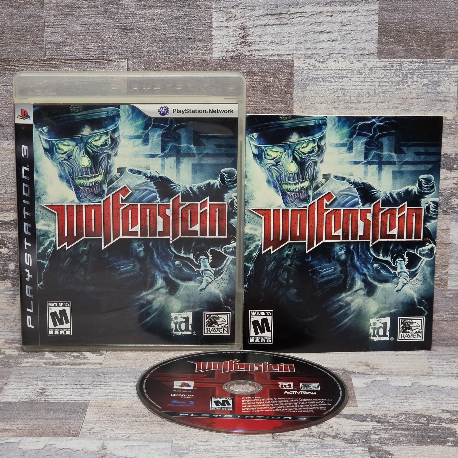 Activision Wolfenstein Series PS3 Shooter Manual Included M 2009 NTSC-U/C
