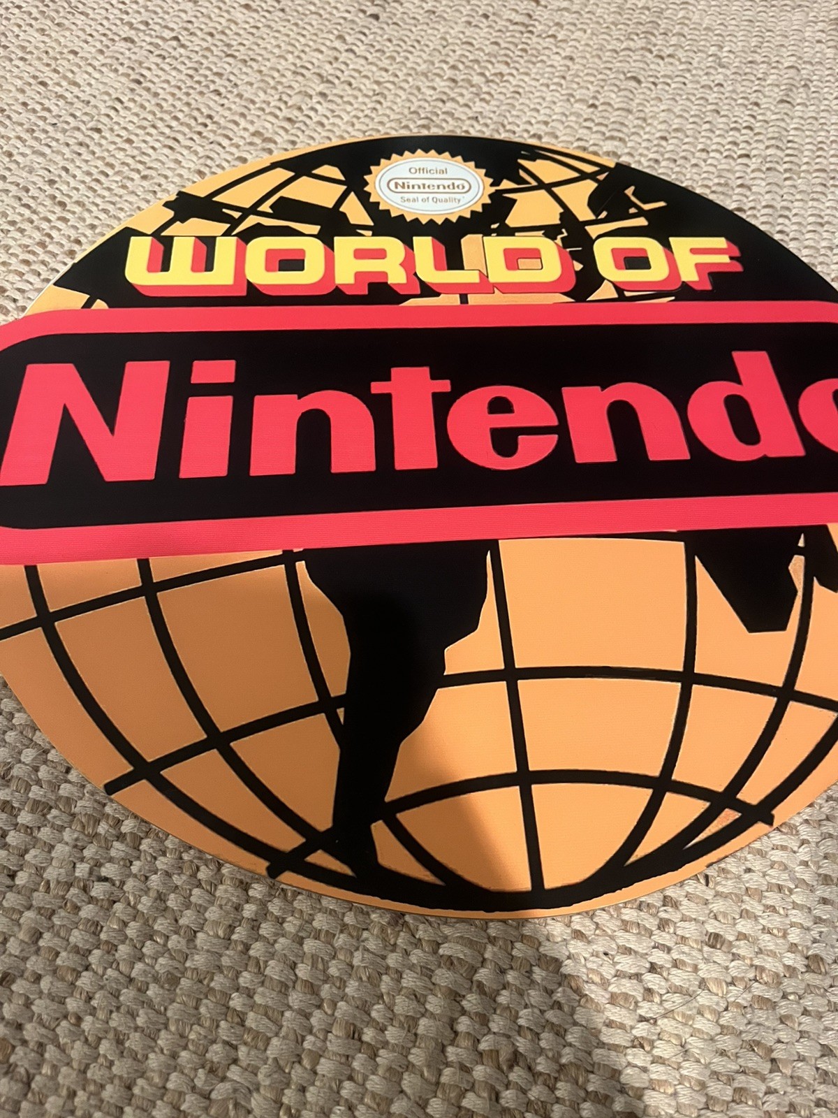 Nintendo World of Nintendo Logo Sign Plaque Retro Collectible