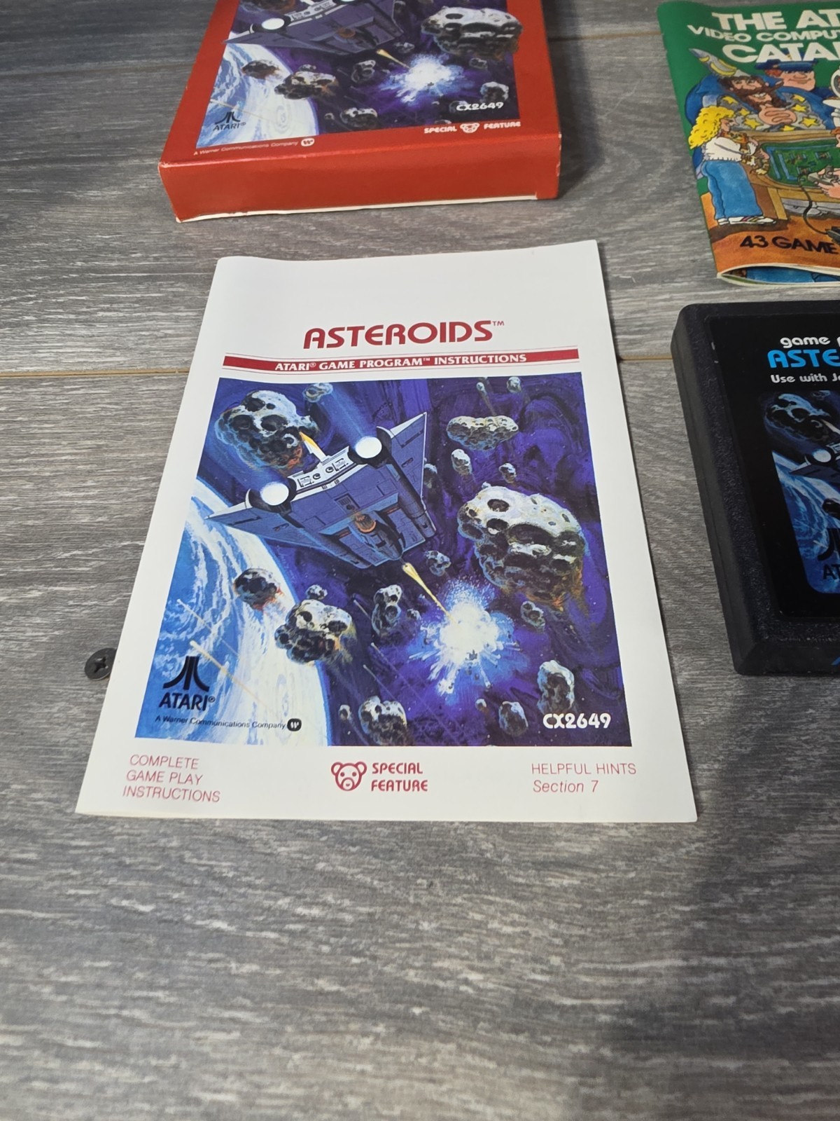 Asteroids (Atari 2600, 1981) w/ Box Manual Tested CIB Complete In Box- [Tested]