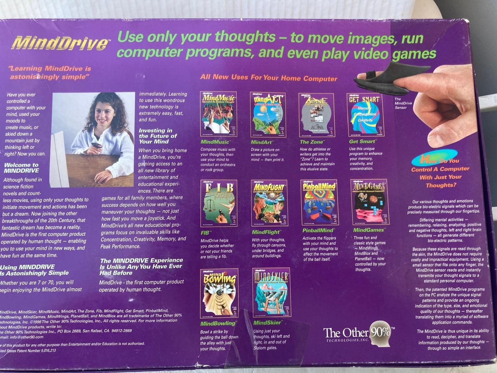 MindDrive -First computer product operated by Human thought -preowned -unit only