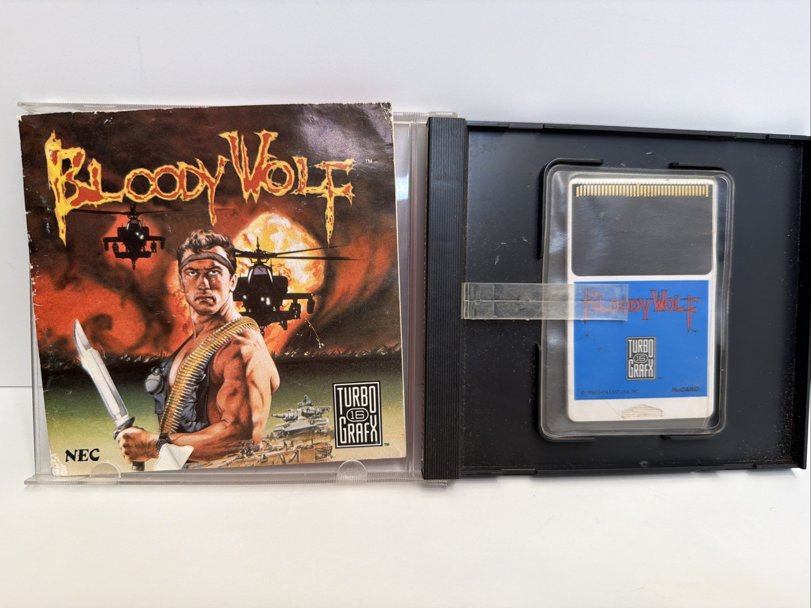 Bloody Wolf (TurboGrafx-16, 1990) HuCard w/ Manual Tested