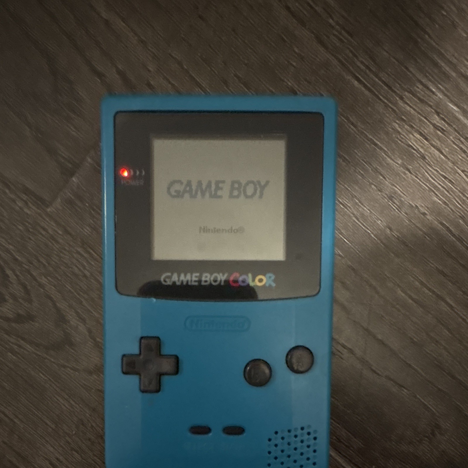Nintendo Game Boy Color Blue Handheld System CGB-001 Color Screen, Headphone
