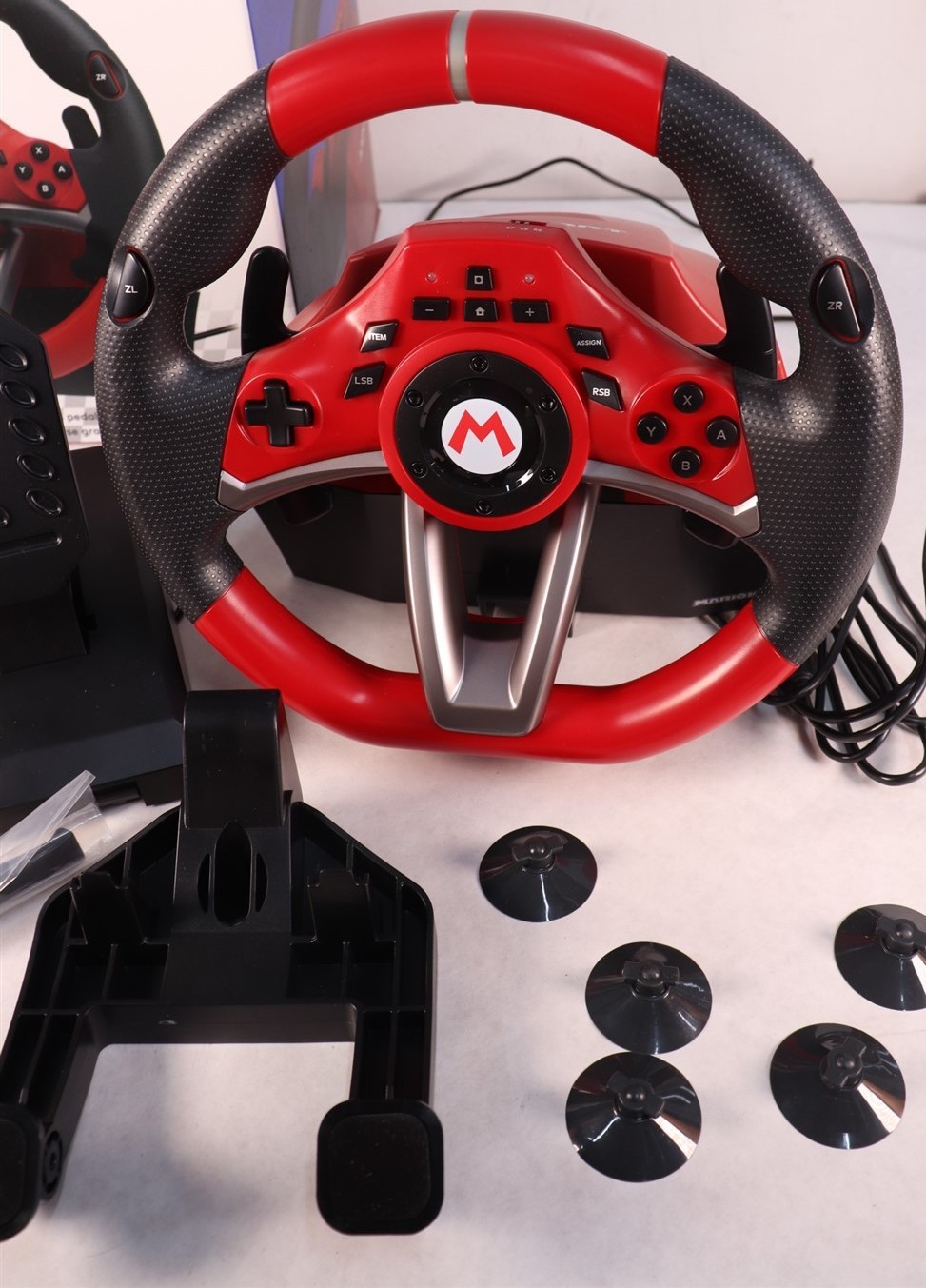 Nintendo Switch Mario Kart Racing Wheel Pro Deluxe Full Size Wheel & Pedals