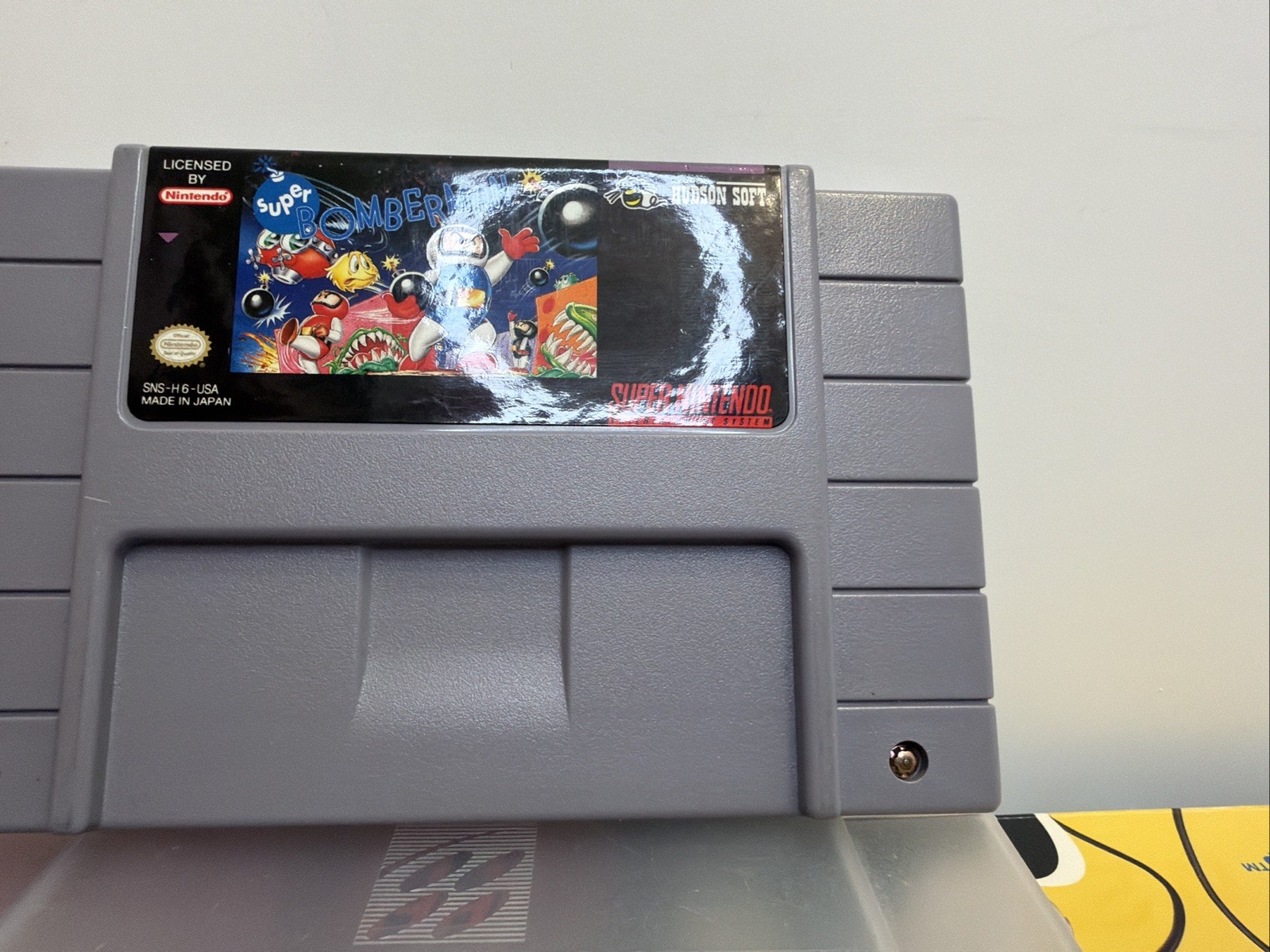 Super Bomberman Party Pak Big Box SNES Super Nintendo Game CIB Complete w/Tray