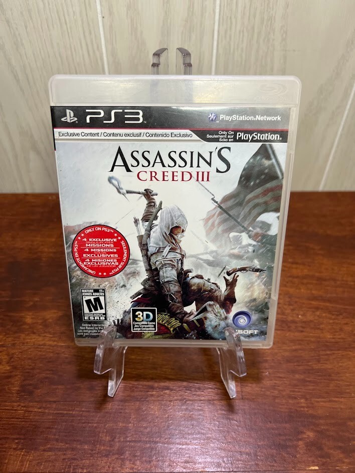 Assassin’s Creed III Sony PlayStation 3 2012 PS3 Free Shipping CIB Tested