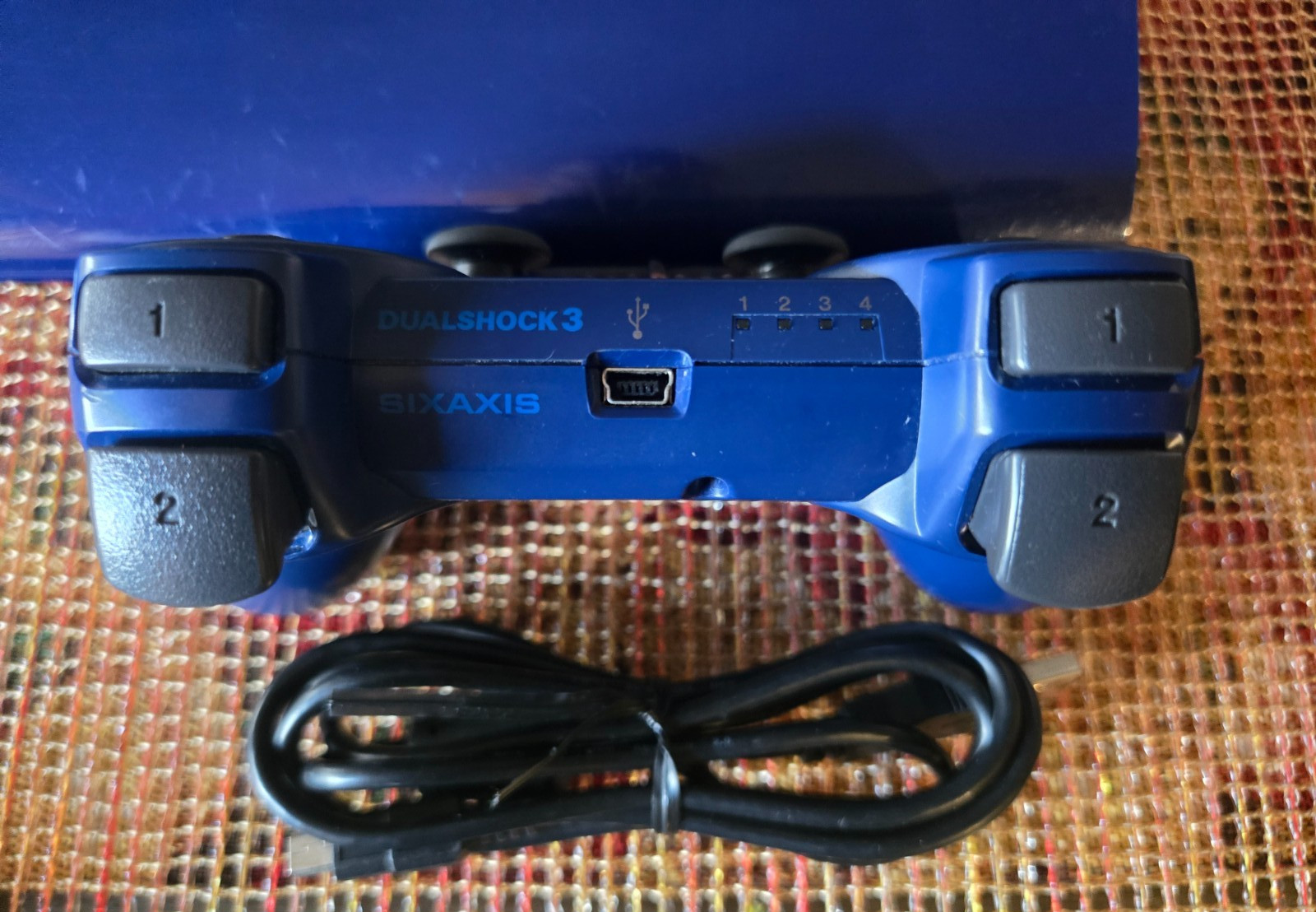 Sony PlayStation PS3 Super Slim 250GB Blue Console CECH-4201B W OEM Controller