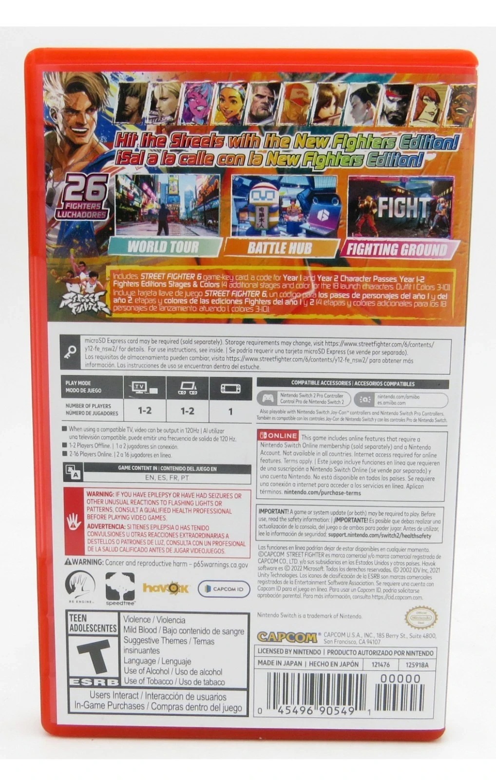 Street Fighter 6 Year 1-2 Fighters Edition (Nintendo Switch 2) No DLC Included