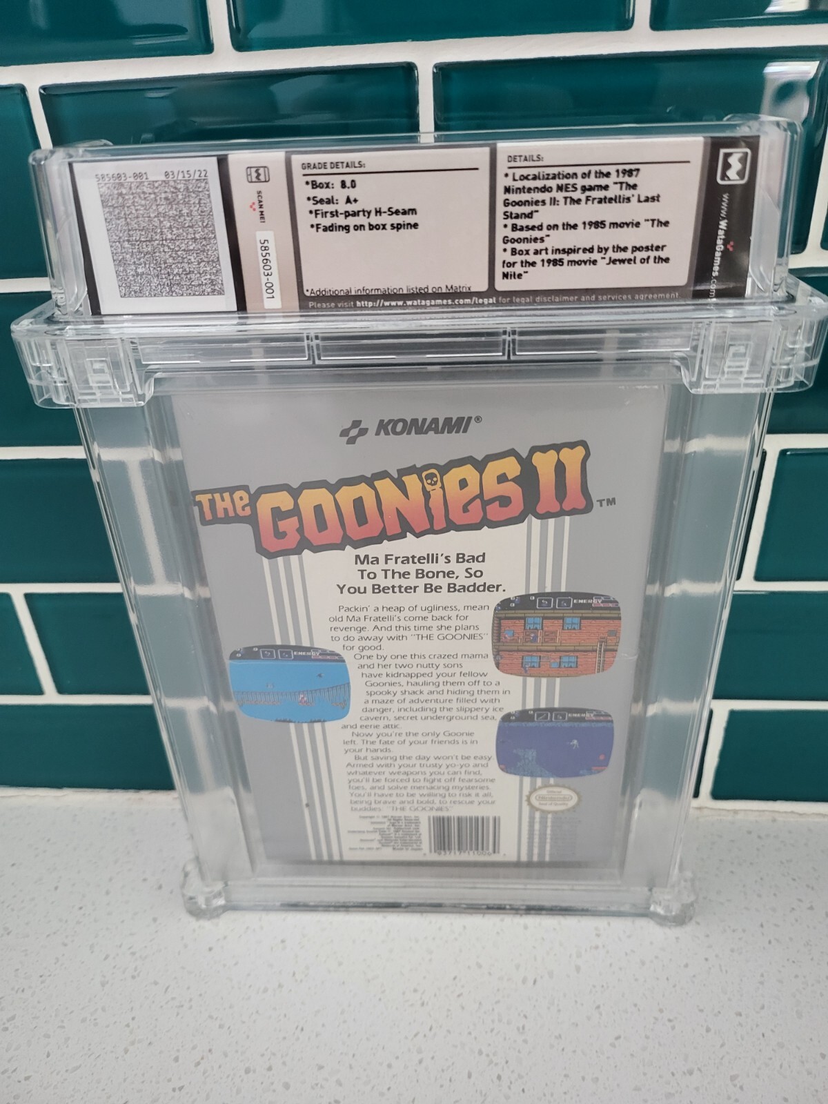 The Goonies II (Oval Seal) Nintendo NES Wata 8.0 A+