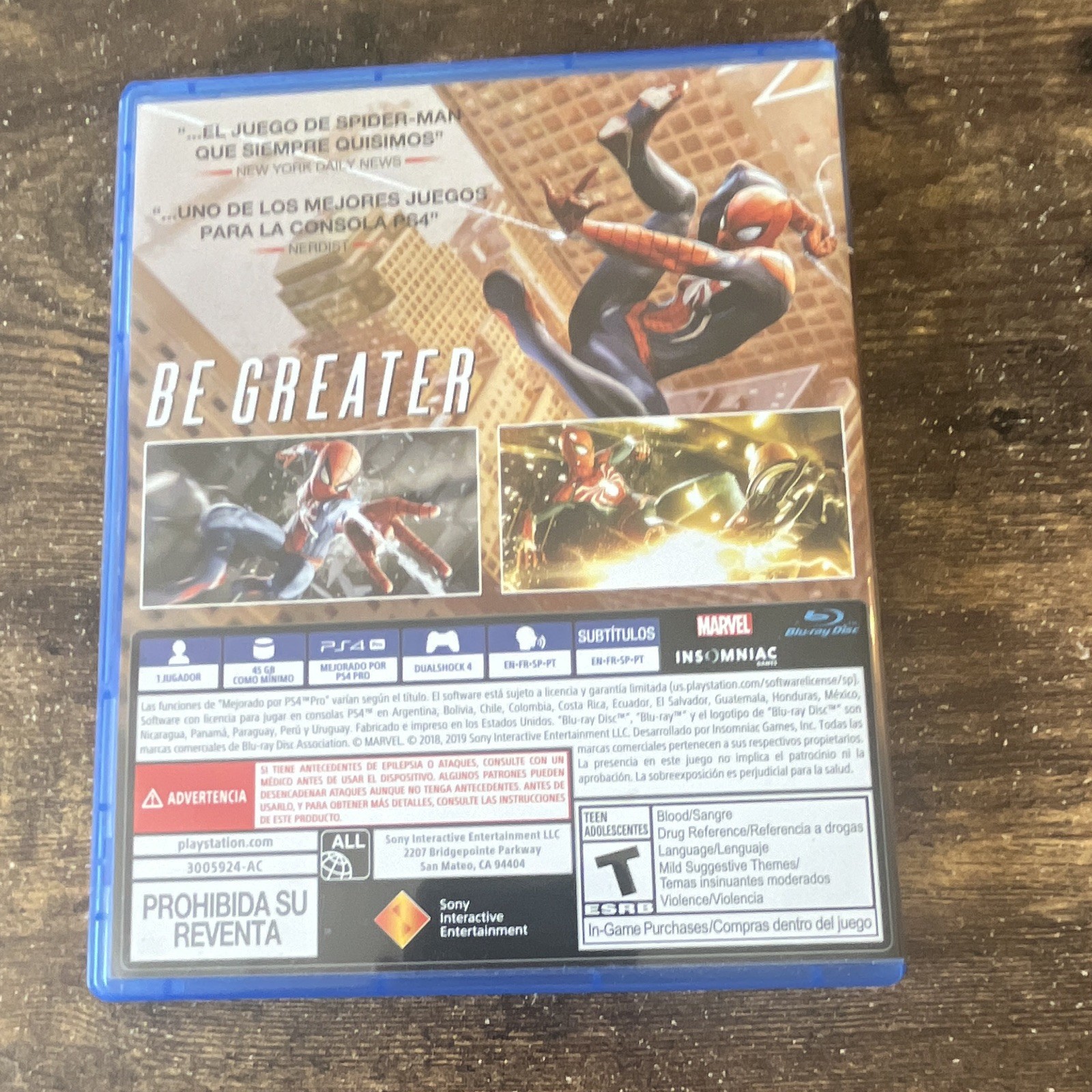 Sony Interactive Entertainment Marvel’s Spider-Man GOTY PS4 2018 T NTSC-U/C