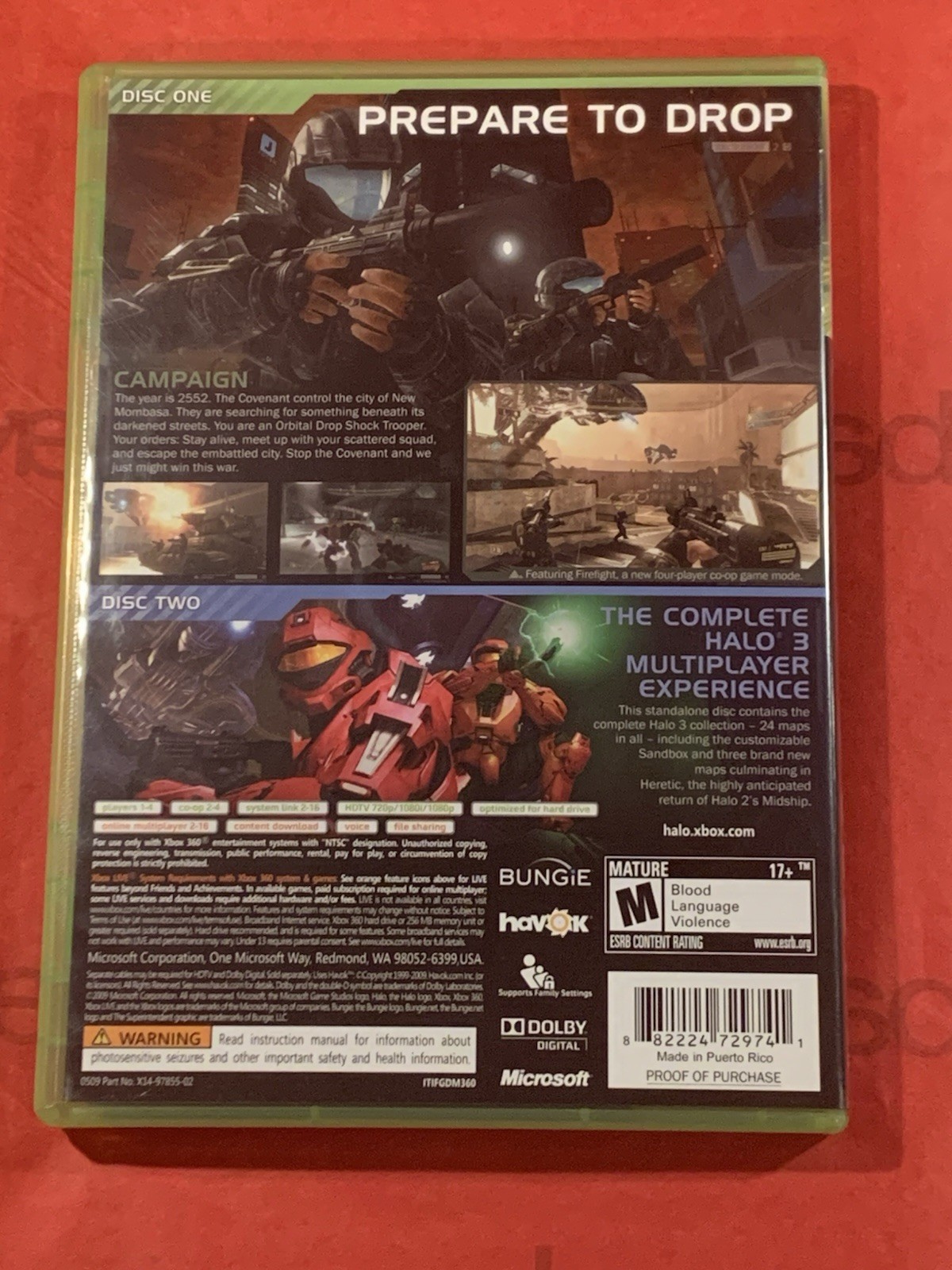 Lot of 6 Halo Xbox 360 Games: 1 Anniversary,3,4 ODST, Reach, Wars CIB & TESTED