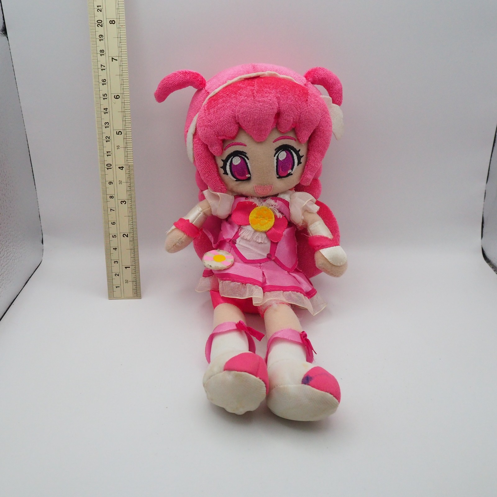 Jk58 JUNK Smile Pretty Cure Precure HAPPY Bandai 2012 Plush 11″ Toy Doll Japan