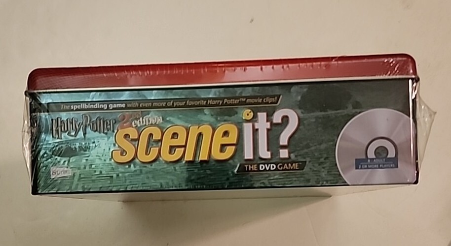 DELUXE Harry Potter Scene It 2nd Edition DVD Game Tin SEALED! +4 Exclusive Cards