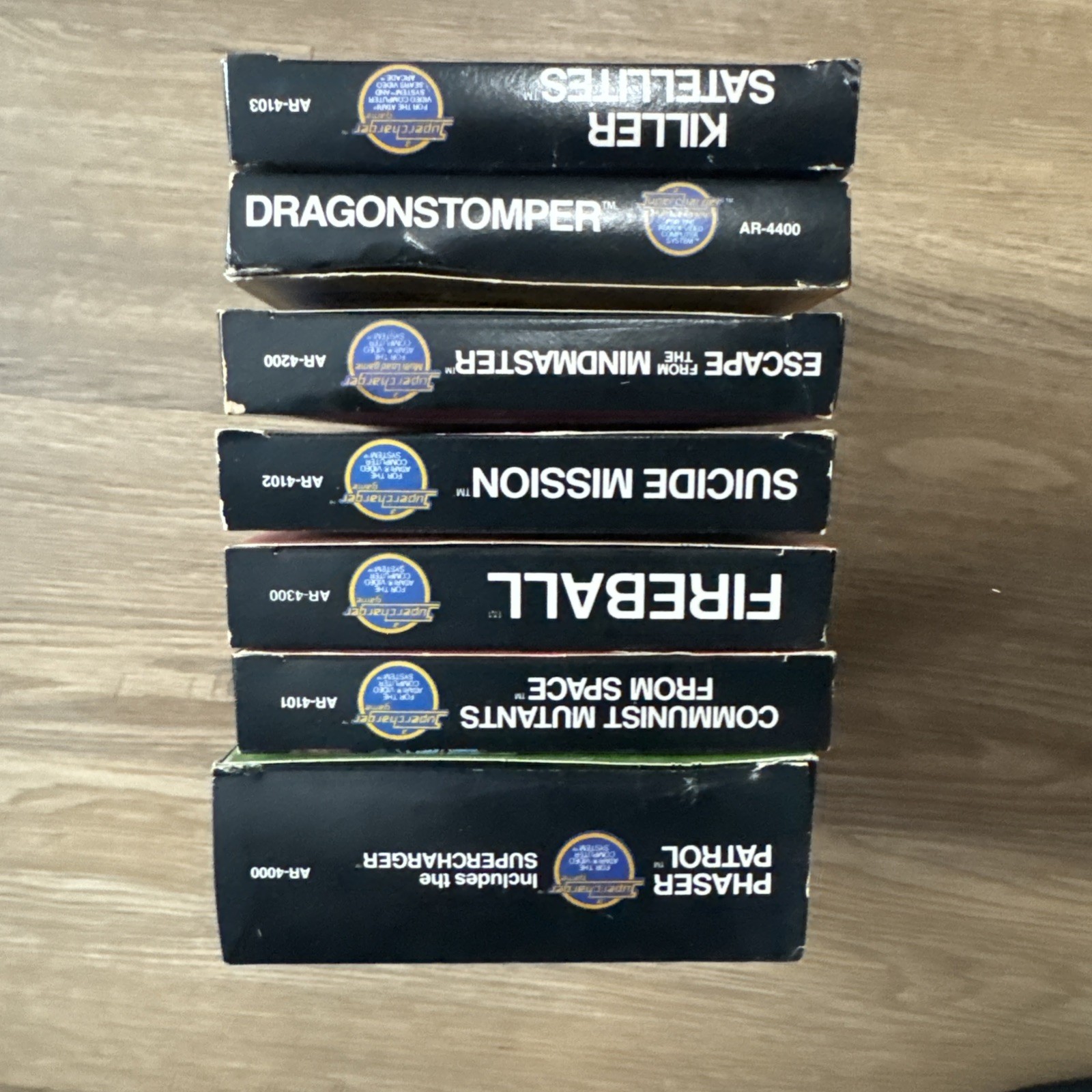 supercharger game lot 1 – 7 arcadia atari Game lot set phaser patrol communist
