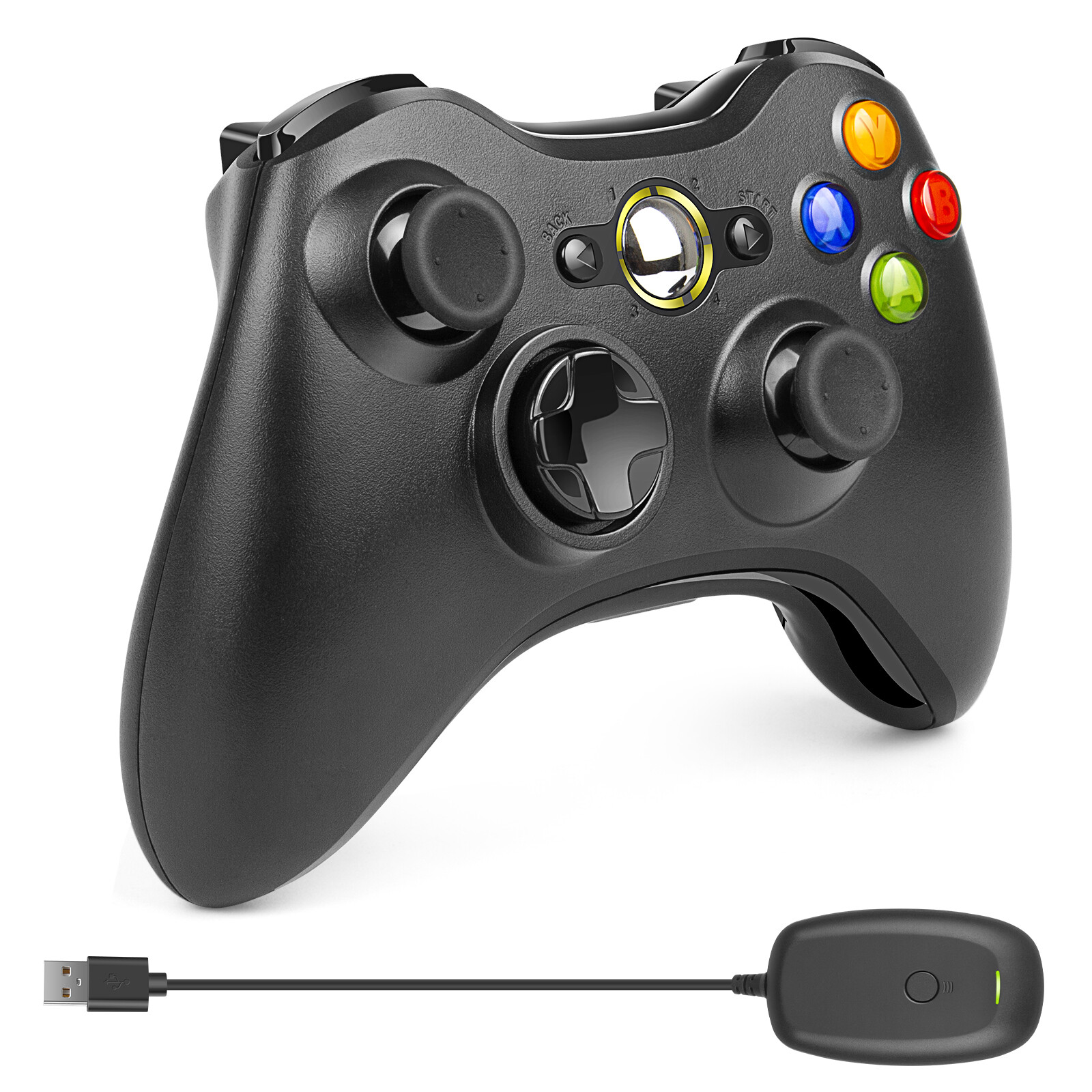 Wireless & Wired Controller For Xbox 360 / Windows 7 8 10 11 PC Gamepad Joystick