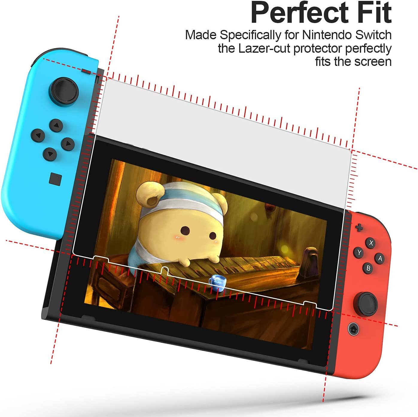 Tempered Glass Screen Protector Premium Ultra Clear HD For Nintendo Switch
