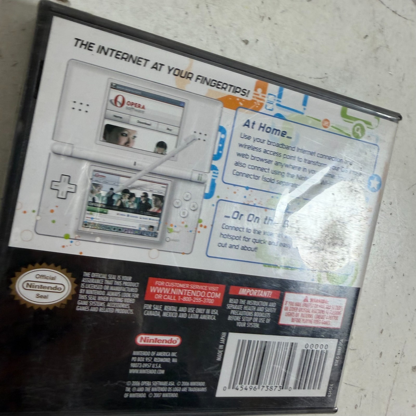 2006 Nintendo DS Lite Web Internet Browser Opera Software Video Game Sealed