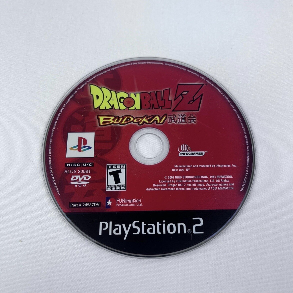 Dragon Ball Z Budokai (Sony PlayStation 2, 2002) Disc Only Retro Video Game US